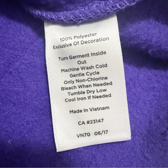 Talbots Diamond Textured Quilted Zip Fleece Purple Jacket NWT XL - Picture 9 of 11